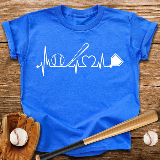 Baseball Heartbeat Youth Tee - HomeRun PrintsKids clothes