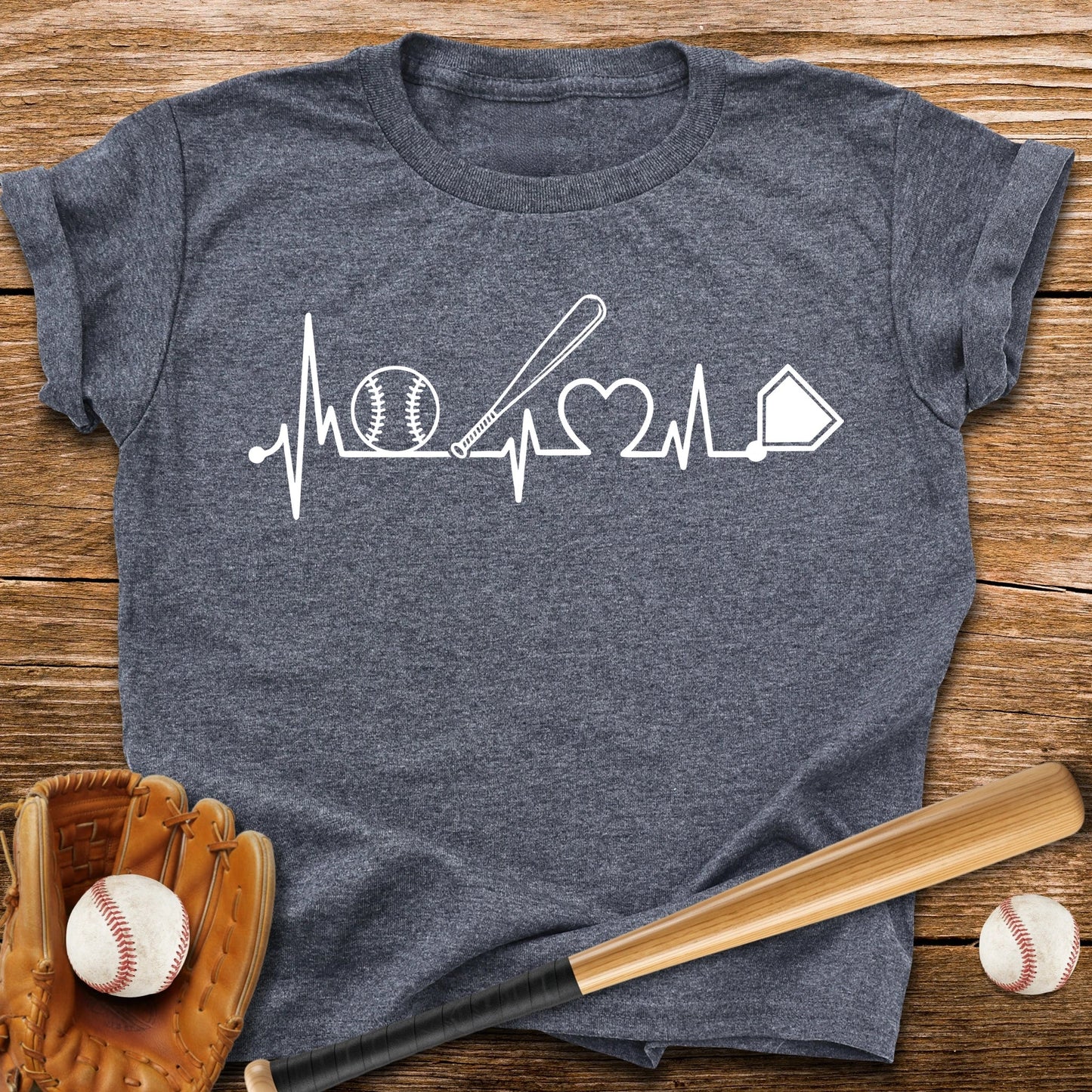 Baseball Heartbeat Youth Tee - HomeRun PrintsKids clothes