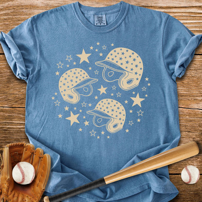 Baseball Helmet Stars - HomeRun PrintsComfort Colors