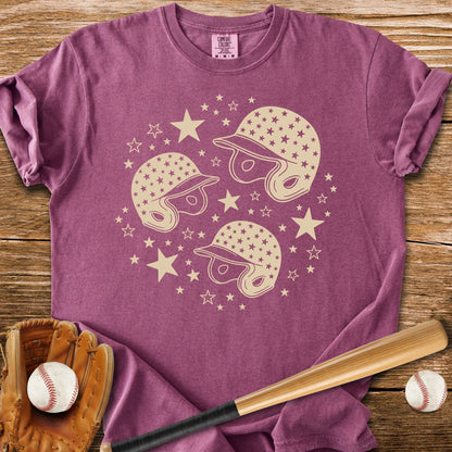 Baseball Helmet Stars - HomeRun PrintsComfort Colors