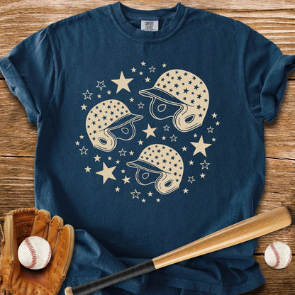 Baseball Helmet Stars - HomeRun PrintsComfort Colors