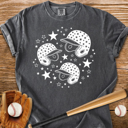 Baseball Helmet Stars - HomeRun PrintsComfort Colors