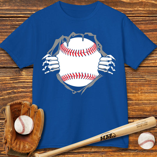 Baseball Hero Chest Reveal Kids T-shirt - HomeRun PrintsKids clothes