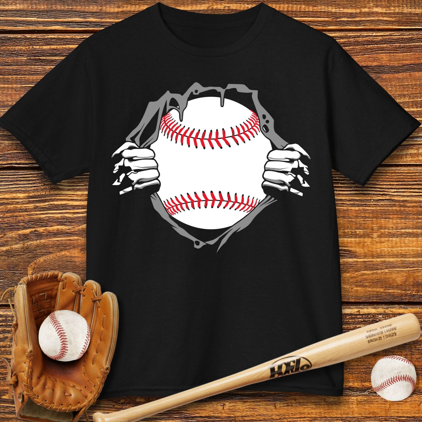 Baseball Hero Chest Reveal Kids T-shirt - HomeRun PrintsKids clothes