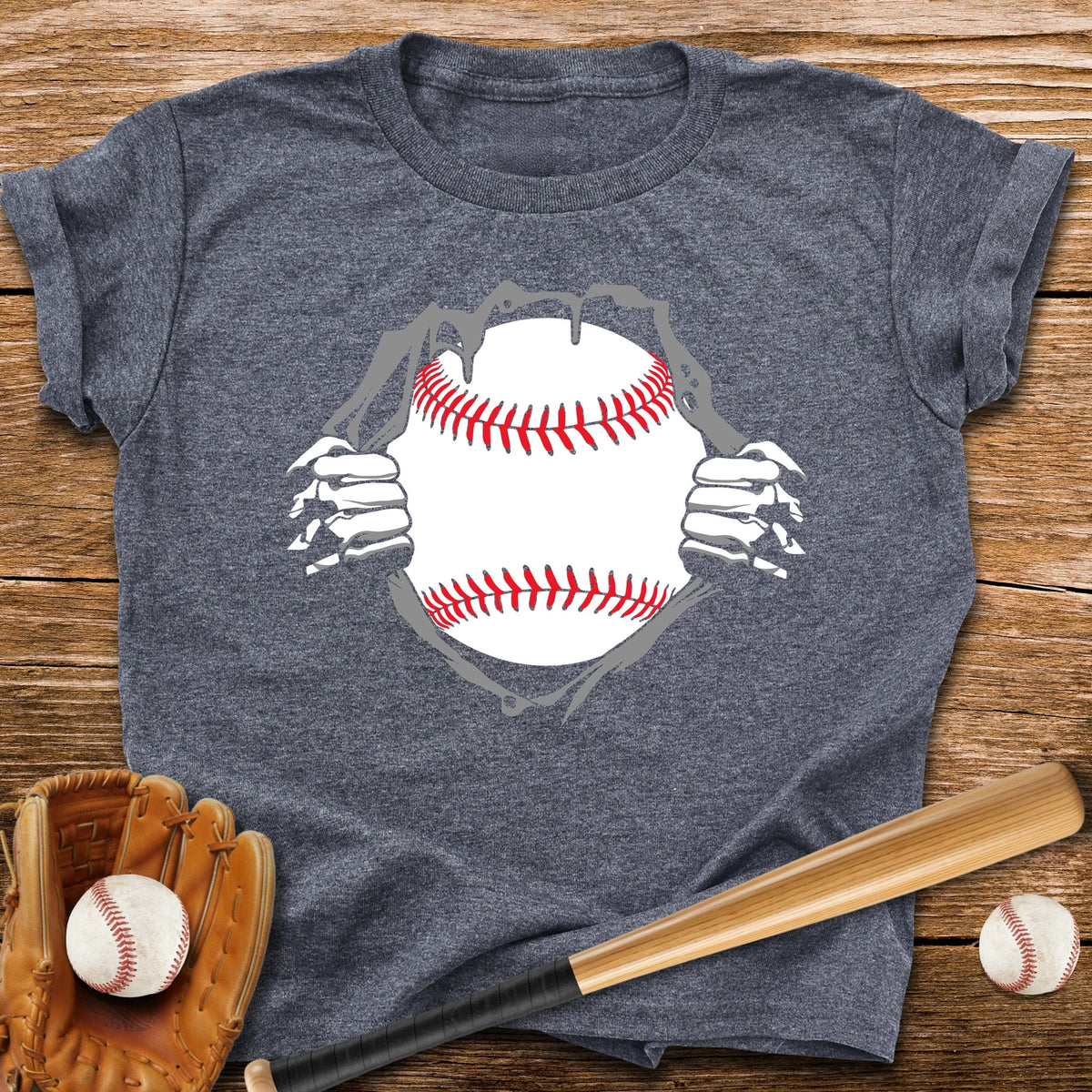 Baseball Hero Chest Reveal Youth Tee - HomeRun PrintsKids clothes