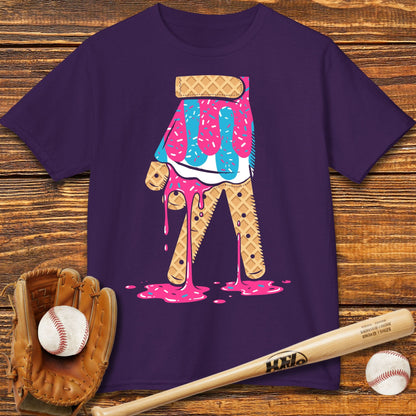 Baseball Ice Cream Drip Kids T-shirt - HomeRun PrintsKids clothes
