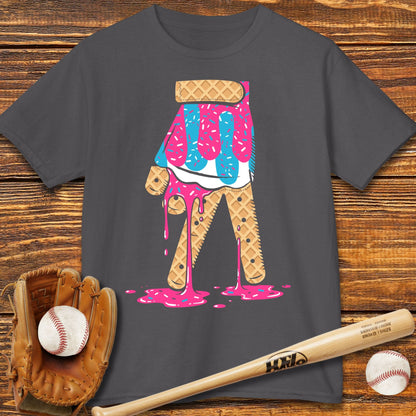 Baseball Ice Cream Drip Kids T-shirt - HomeRun PrintsKids clothes