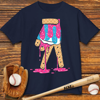 Baseball Ice Cream Drip Kids T-shirt - HomeRun PrintsKids clothes