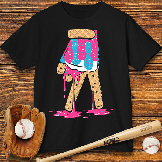 Baseball Ice Cream Drip Kids T-shirt - HomeRun PrintsKids clothes