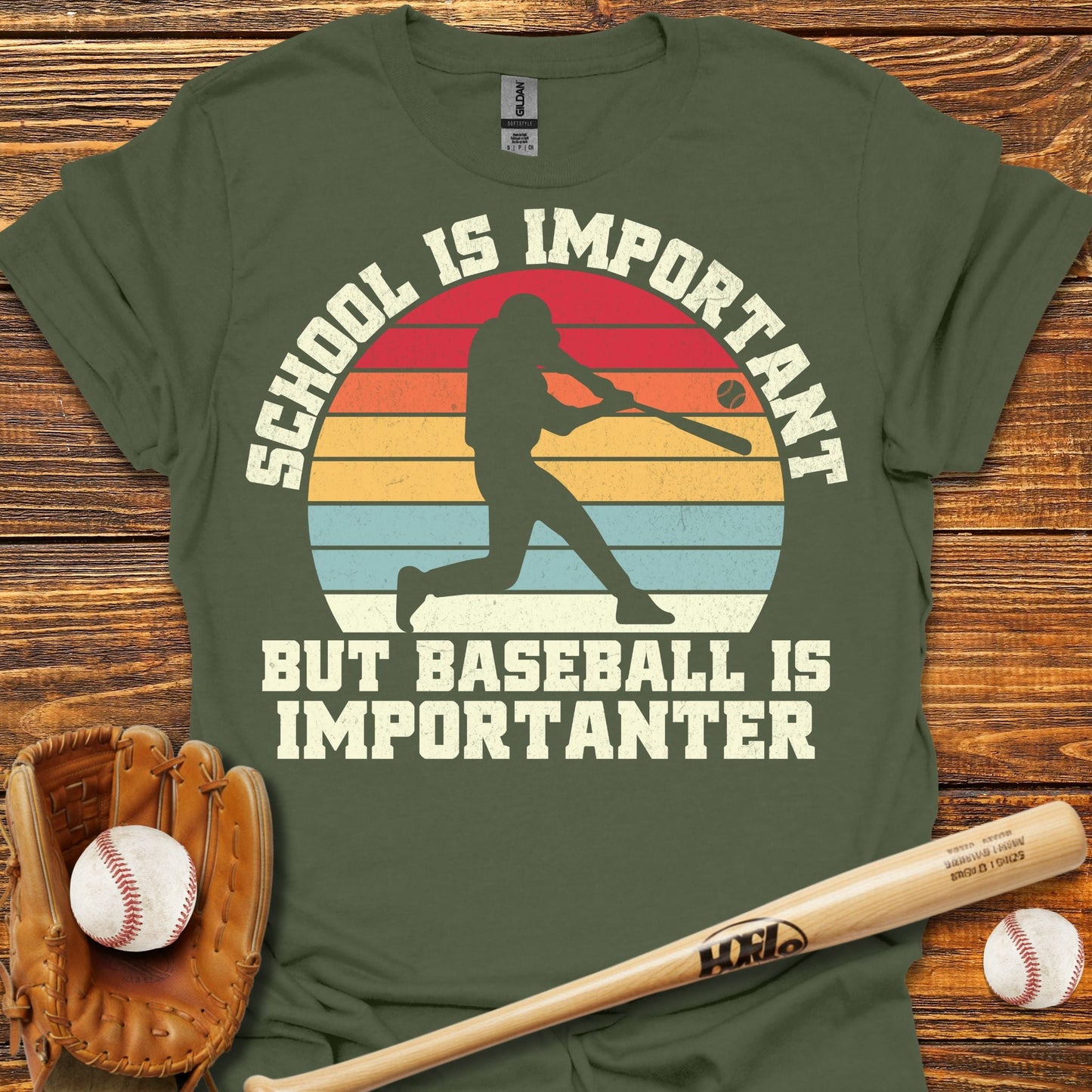 Baseball Is Importanter Swing T-Shirt - HomeRun PrintsT-Shirt