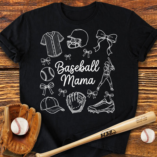 Baseball Mama Doodle T-Shirt - HomeRun PrintsT-Shirt