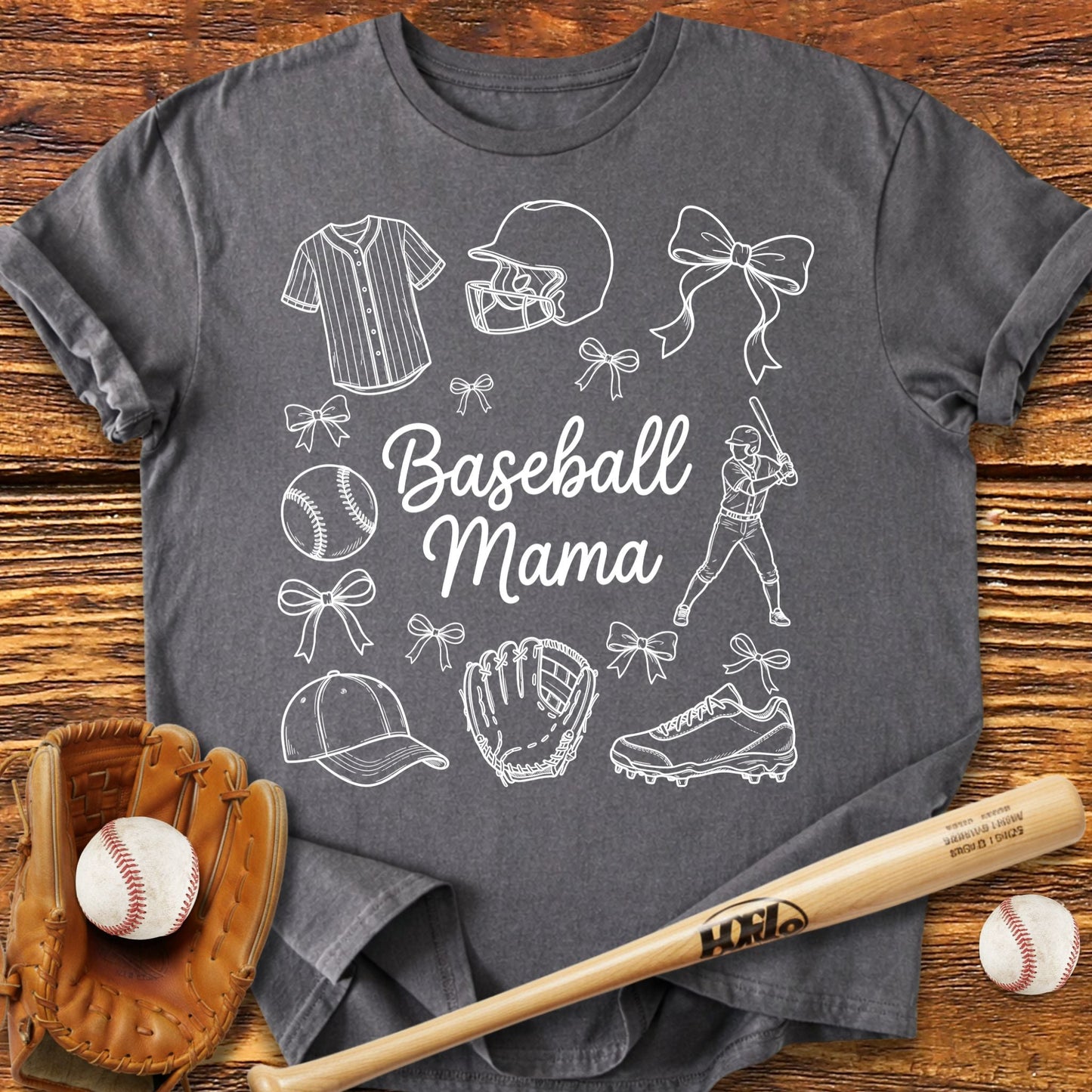 Baseball Mama Doodle T-Shirt - HomeRun PrintsT-Shirt