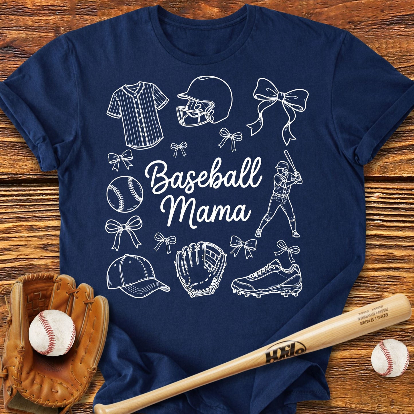 Baseball Mama Doodle T-Shirt - HomeRun PrintsT-Shirt