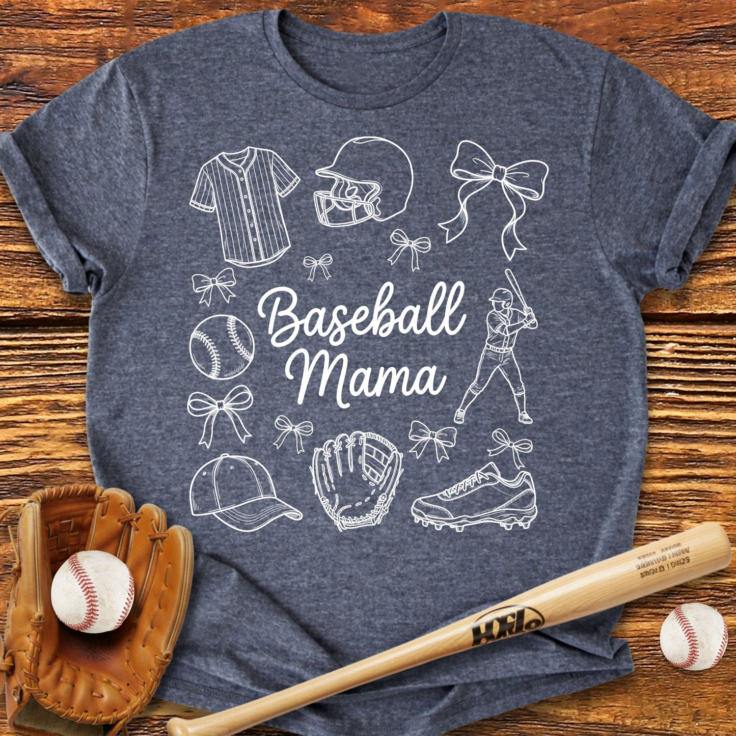 Baseball Mama Doodle T-Shirt - HomeRun PrintsT-Shirt