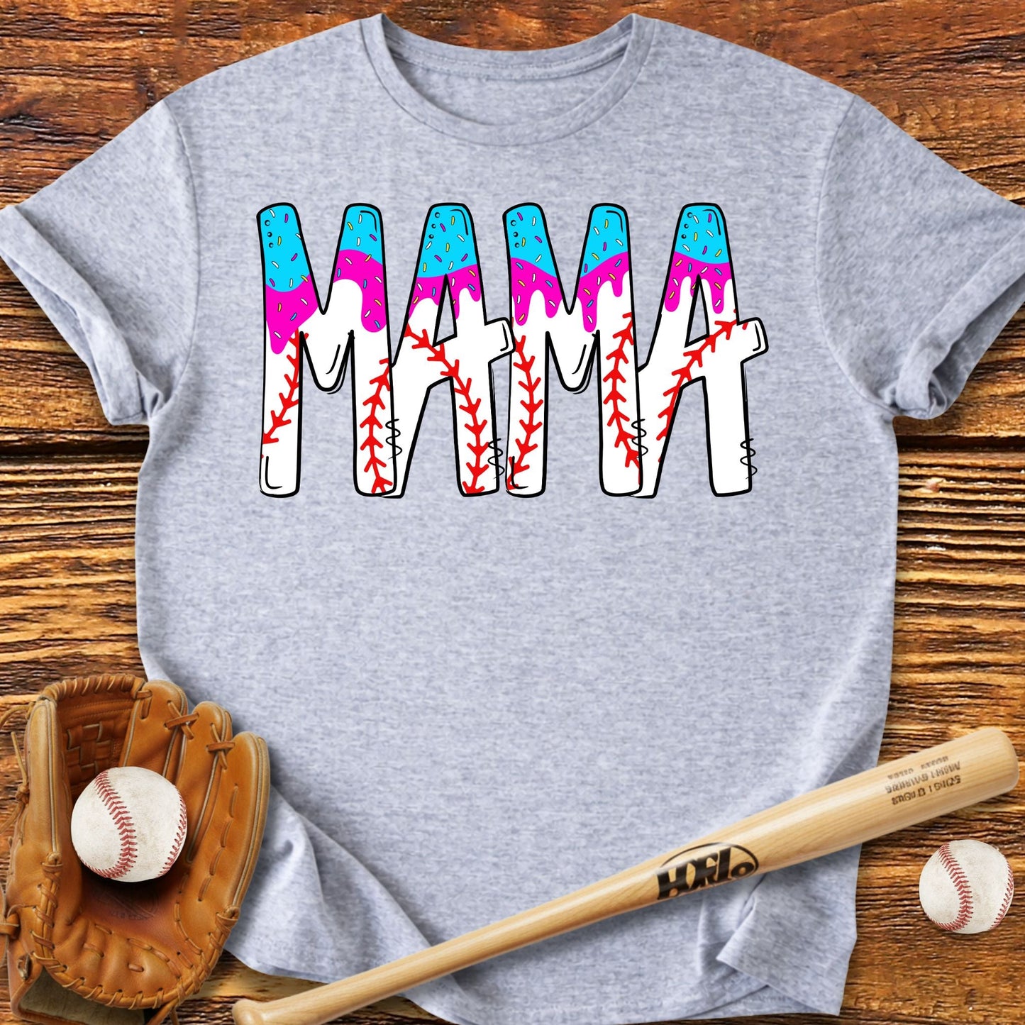Baseball Mama Drip T-Shirt - HomeRun PrintsT-Shirt