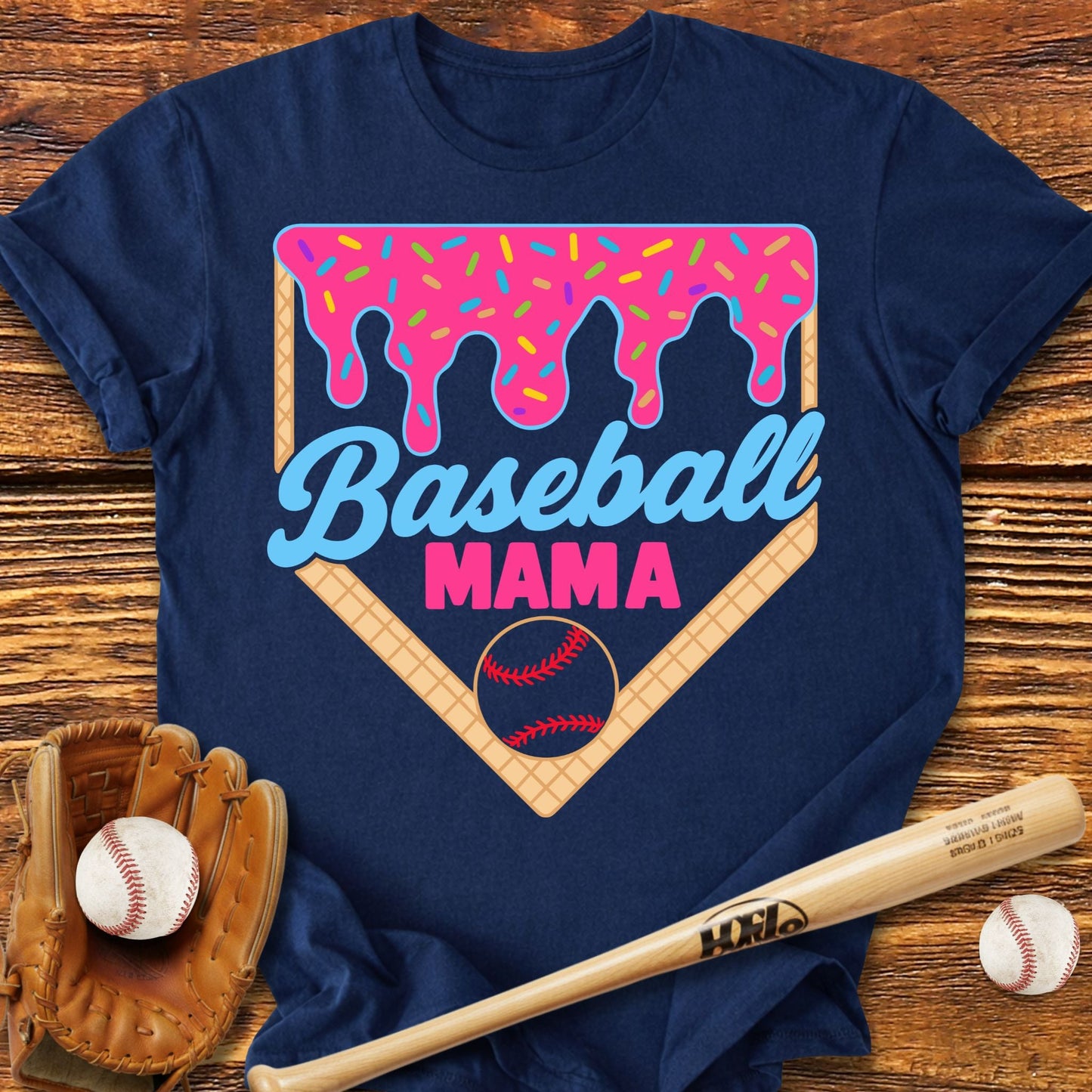 Baseball Mama Drip T-Shirt - HomeRun PrintsT-Shirt