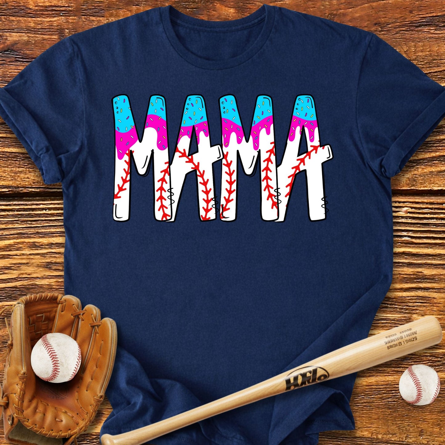 Baseball Mama Drip T-Shirt - HomeRun PrintsT-Shirt