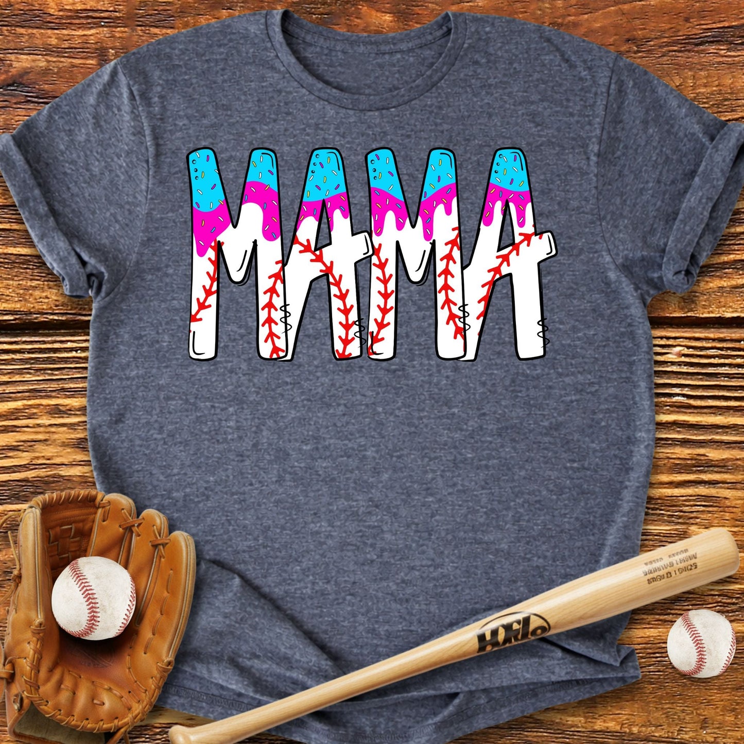 Baseball Mama Drip T-Shirt - HomeRun PrintsT-Shirt