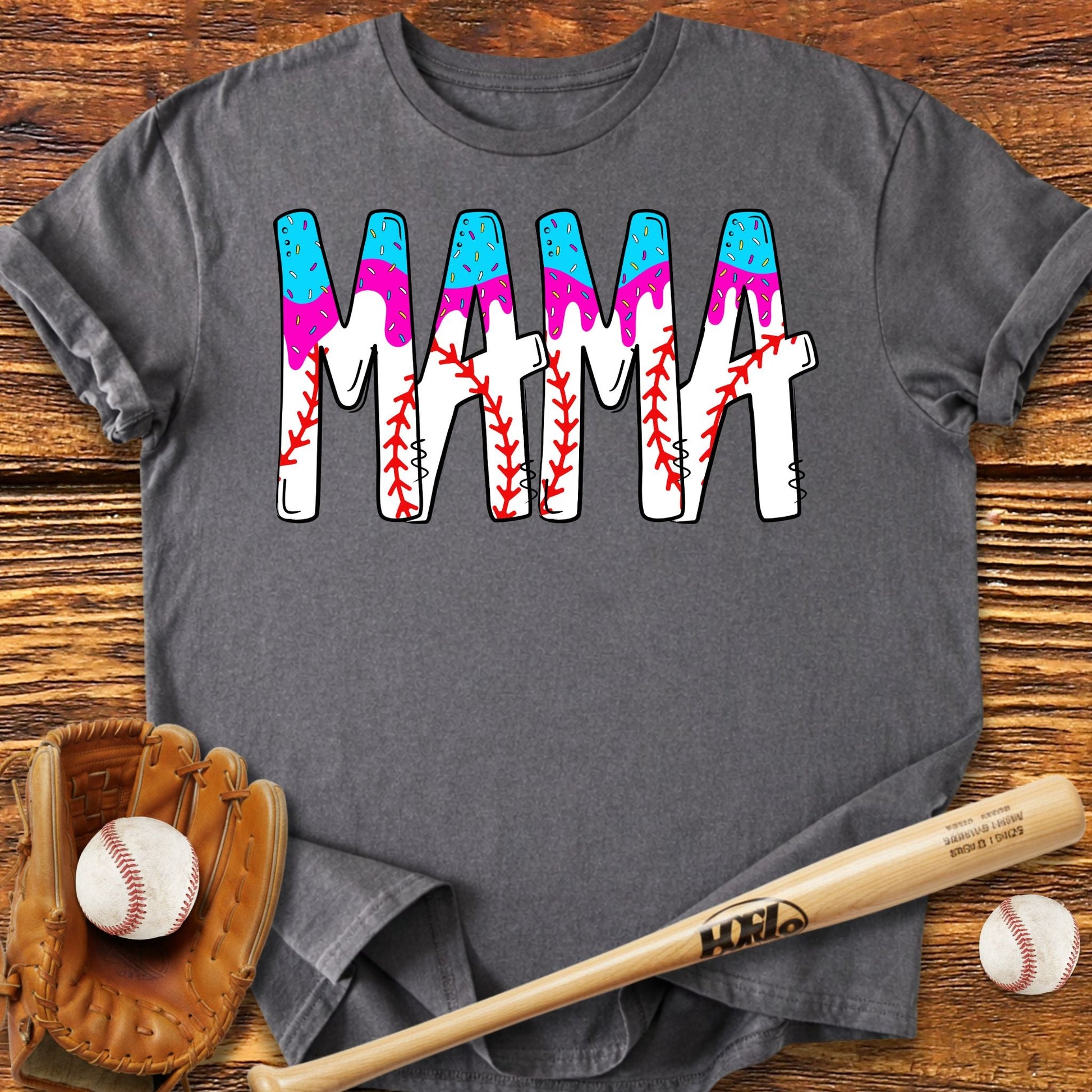 Baseball Mama Drip T-Shirt - HomeRun PrintsT-Shirt