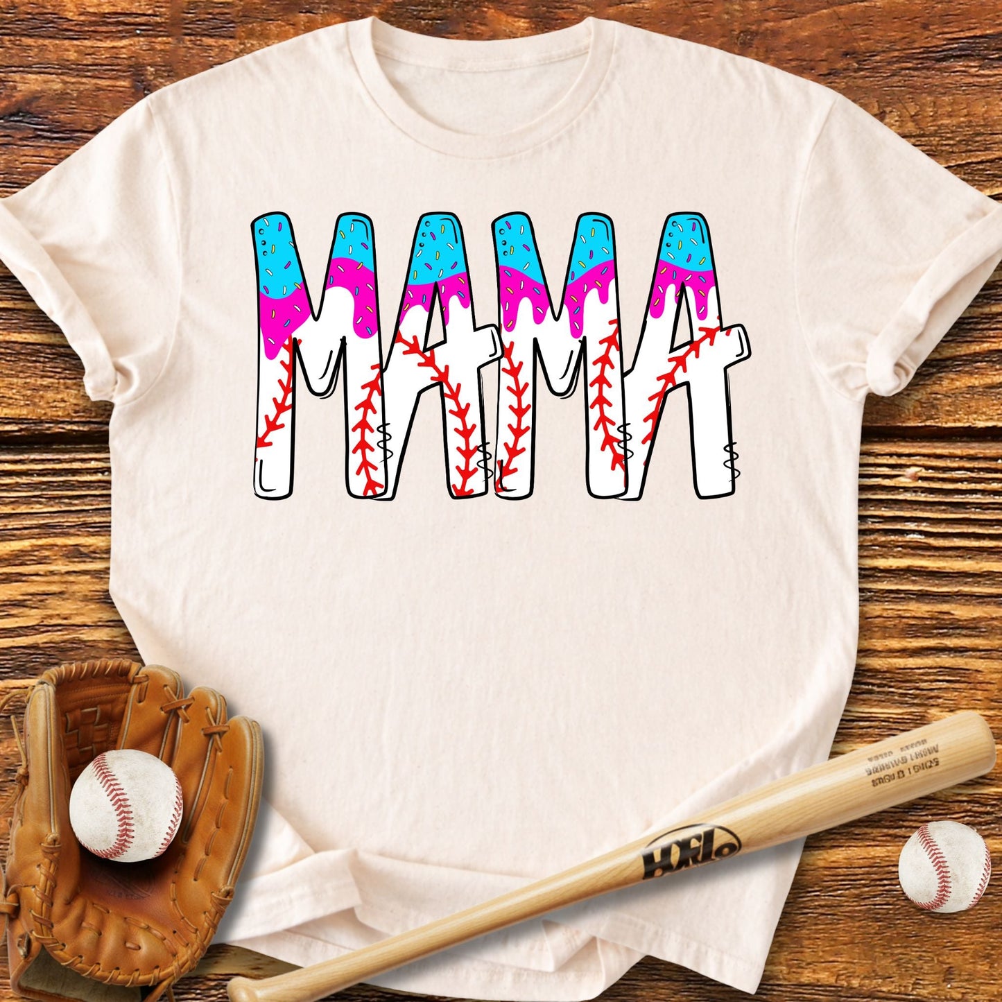 Baseball Mama Drip T-Shirt - HomeRun PrintsT-Shirt