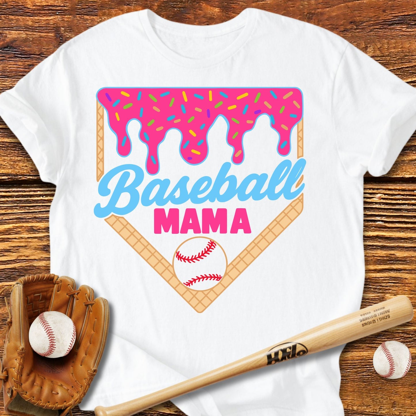 Baseball Mama Drip T-Shirt - HomeRun PrintsT-Shirt