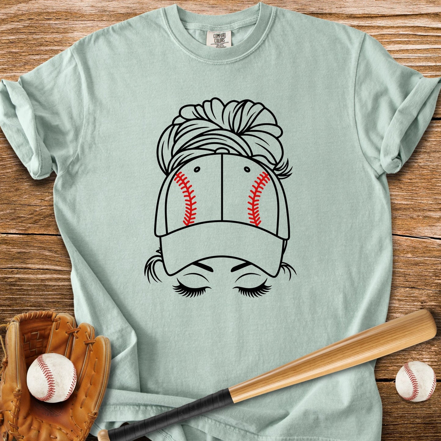 Baseball Mom Bun - HomeRun PrintsComfort Colors
