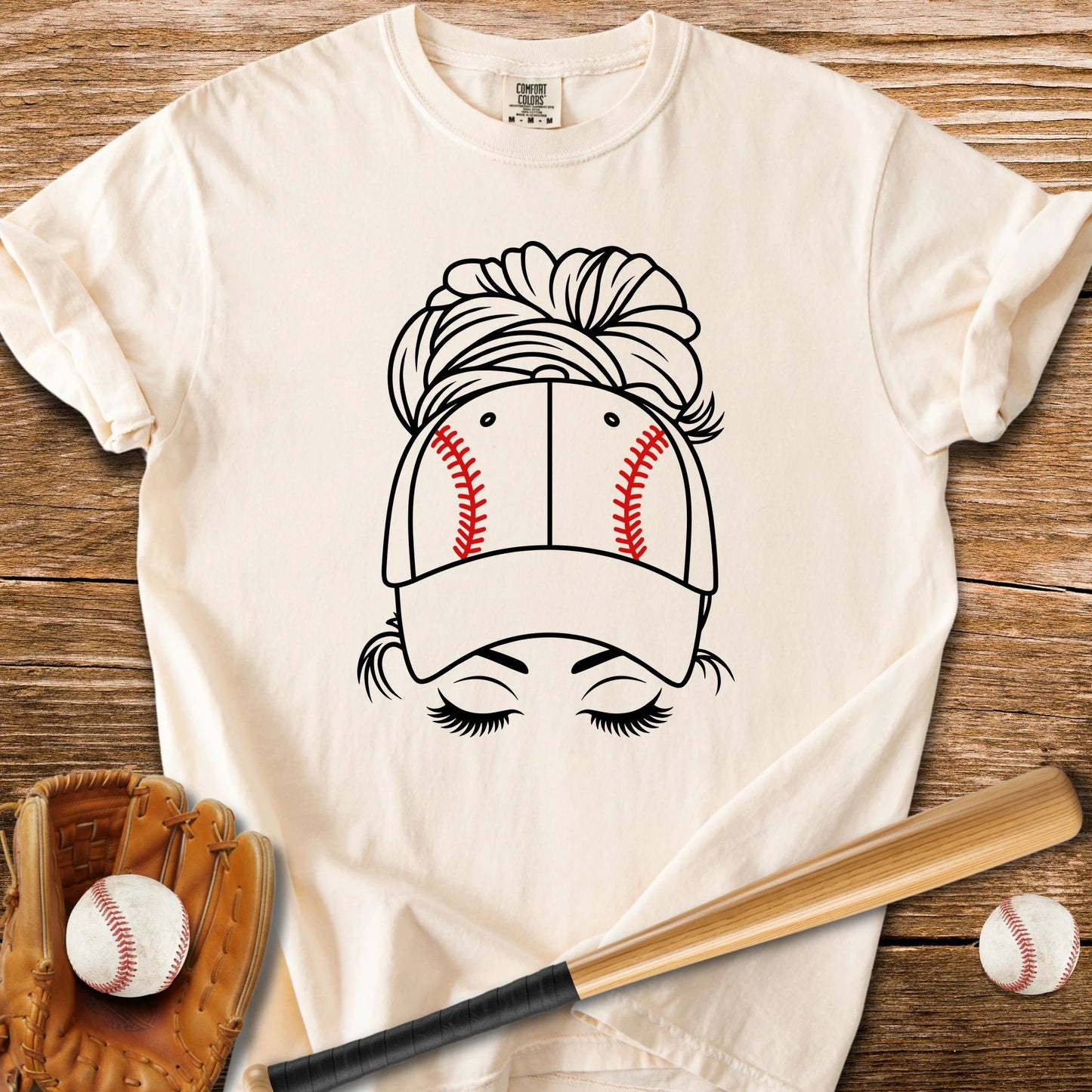 Baseball Mom Bun - HomeRun PrintsComfort Colors