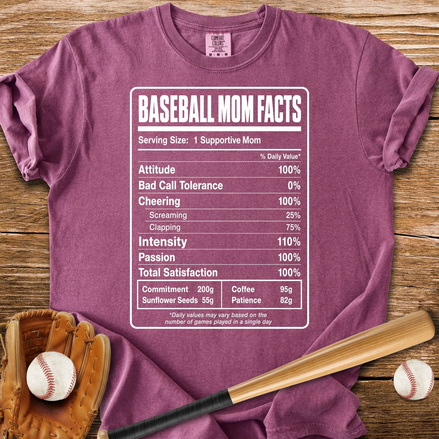 Baseball Mom Facts - HomeRun PrintsComfort Colors