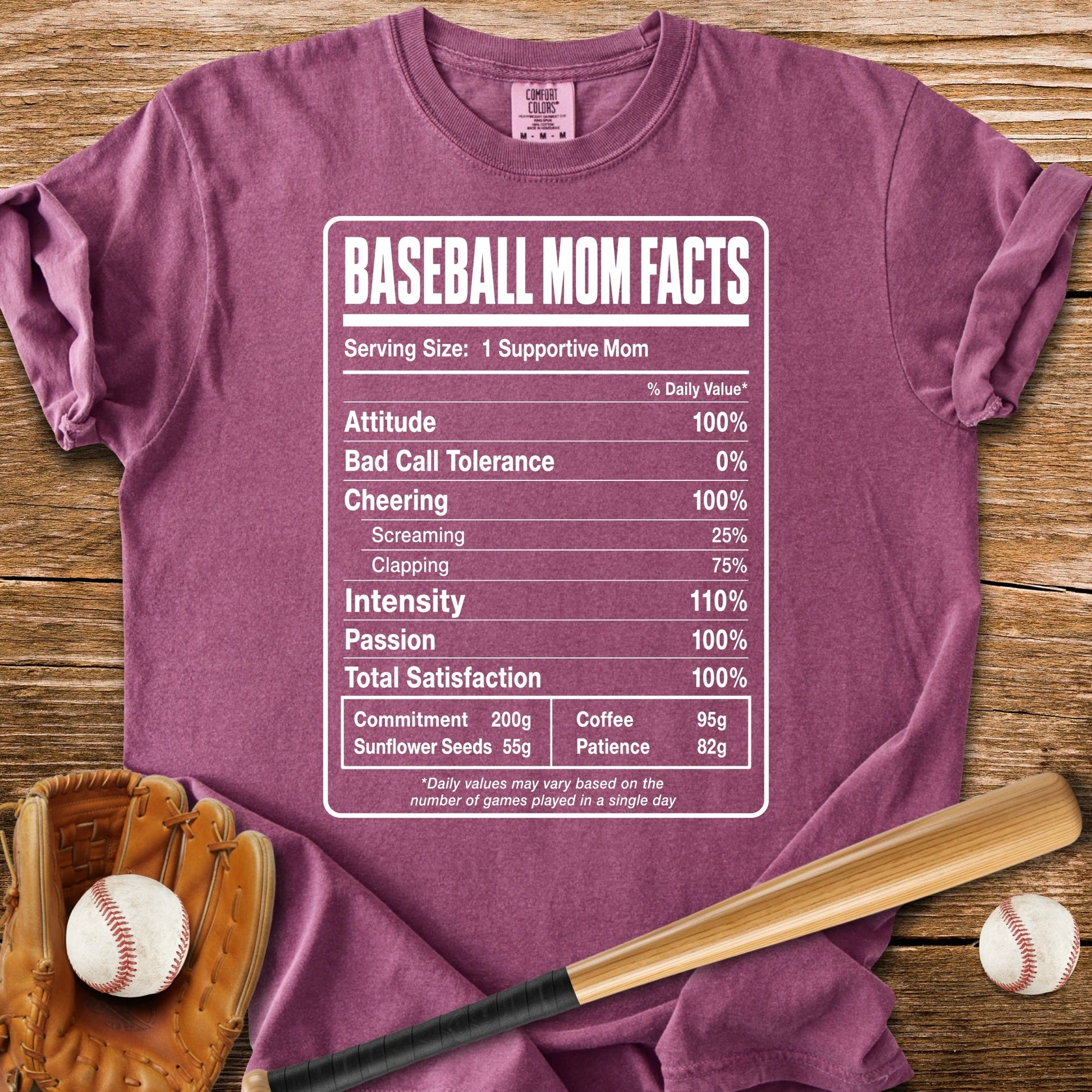 Baseball Mom Facts - HomeRun PrintsComfort Colors