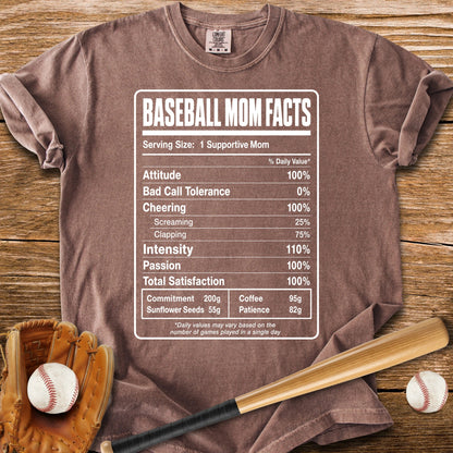 Baseball Mom Facts - HomeRun PrintsComfort Colors