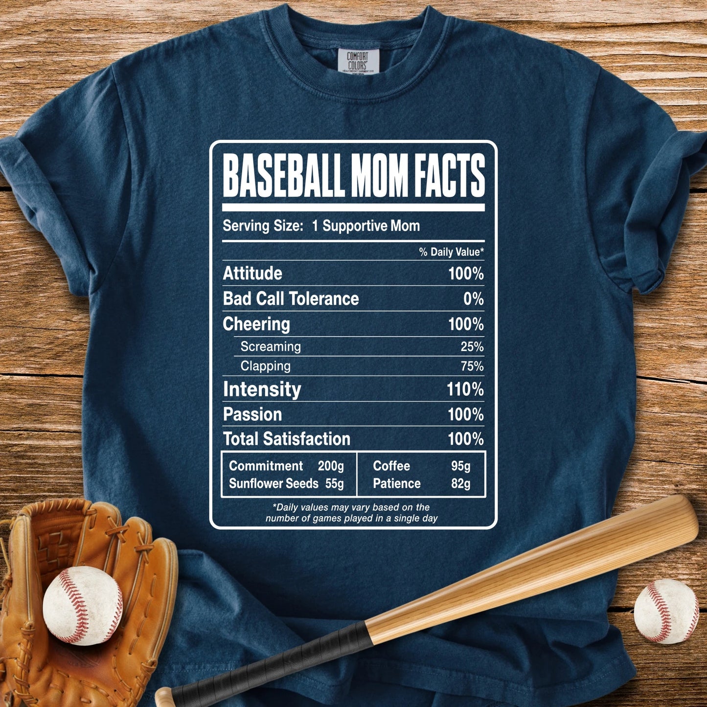 Baseball Mom Facts - HomeRun PrintsComfort Colors