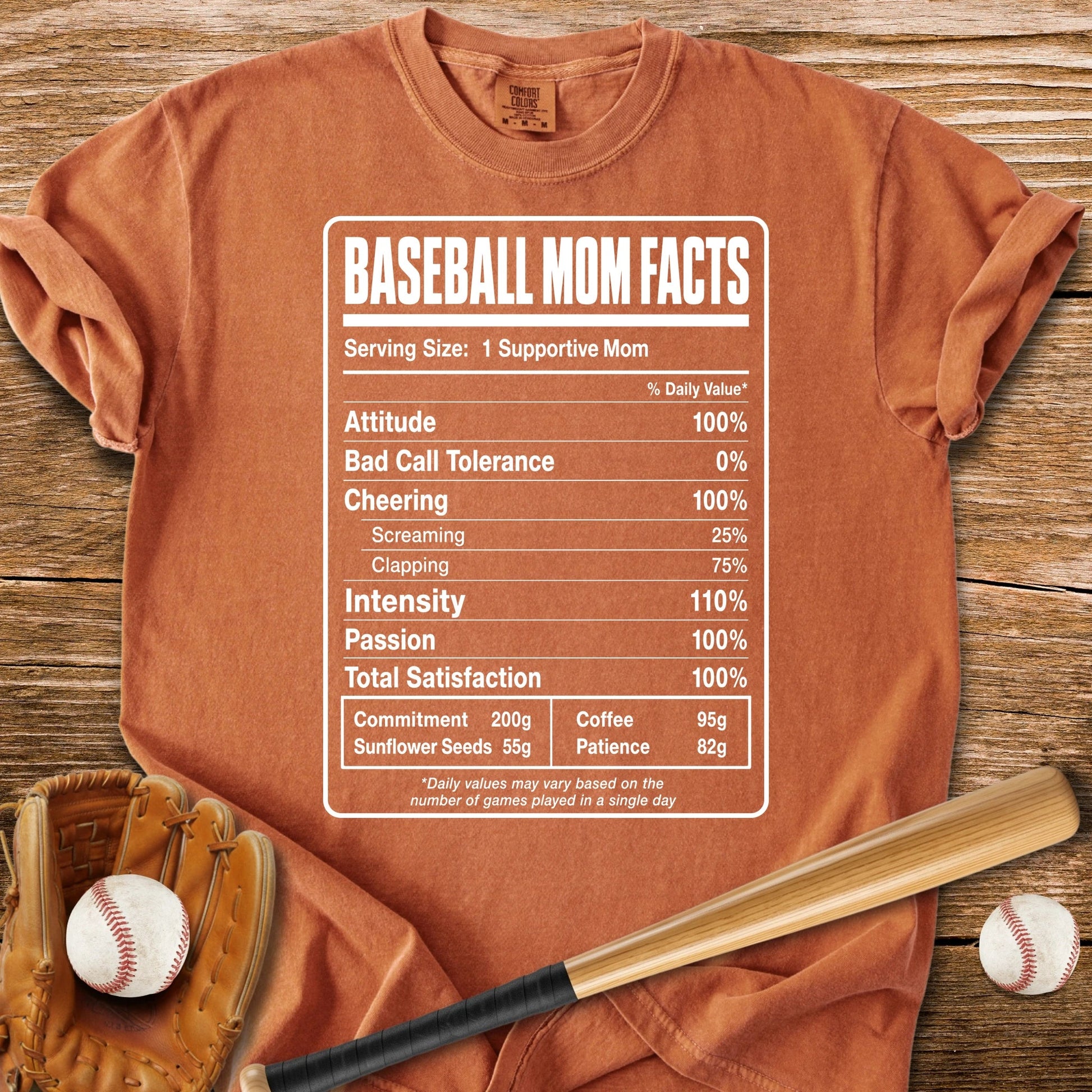 Baseball Mom Facts - HomeRun PrintsComfort Colors