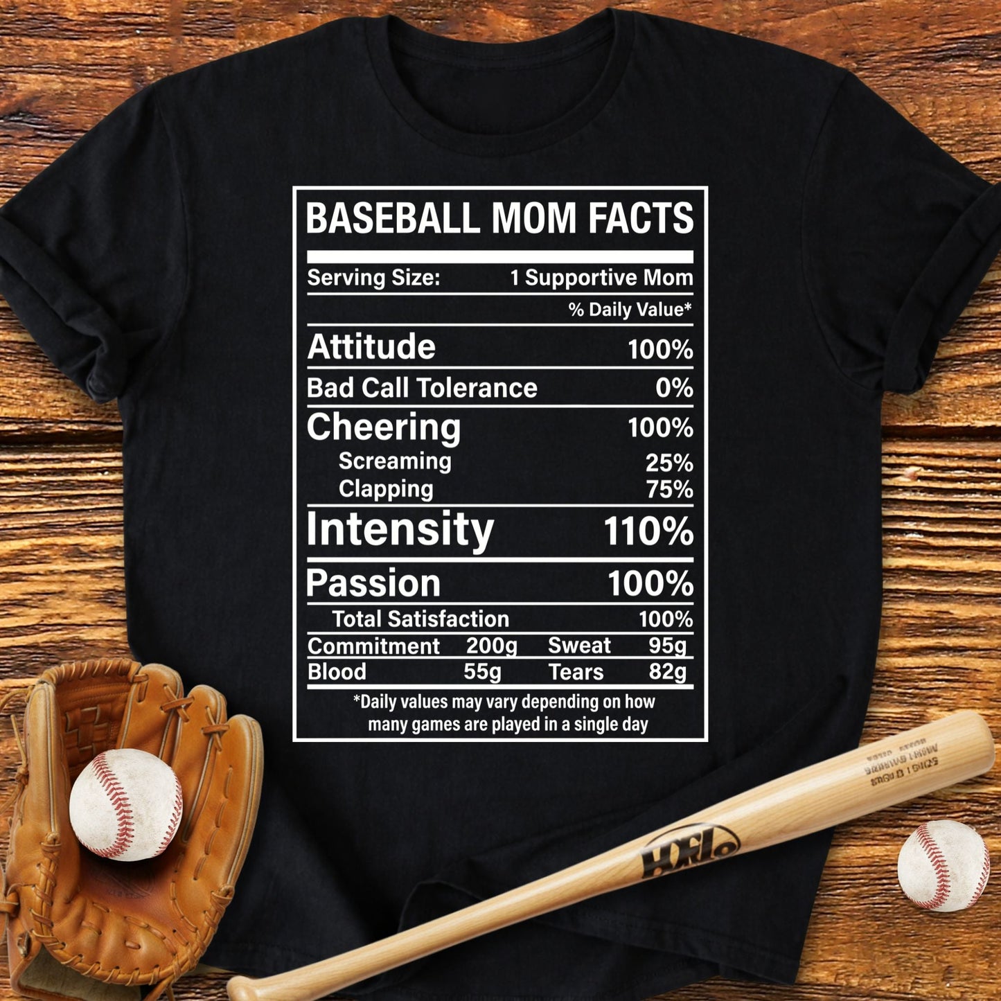 Baseball Mom Facts T-Shirt - HomeRun PrintsT-Shirt