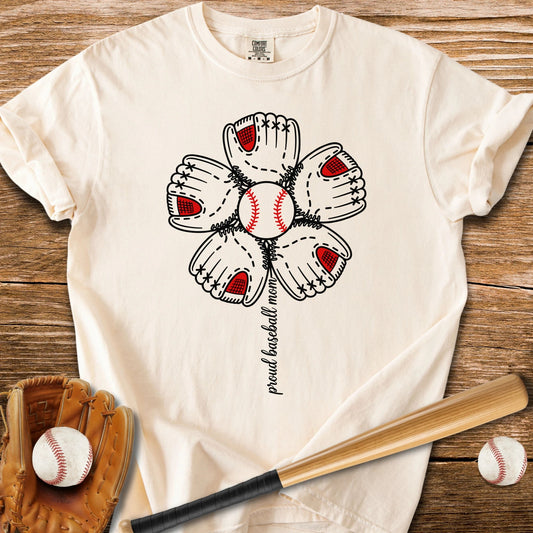 Baseball Mom Flower - HomeRun PrintsComfort Colors