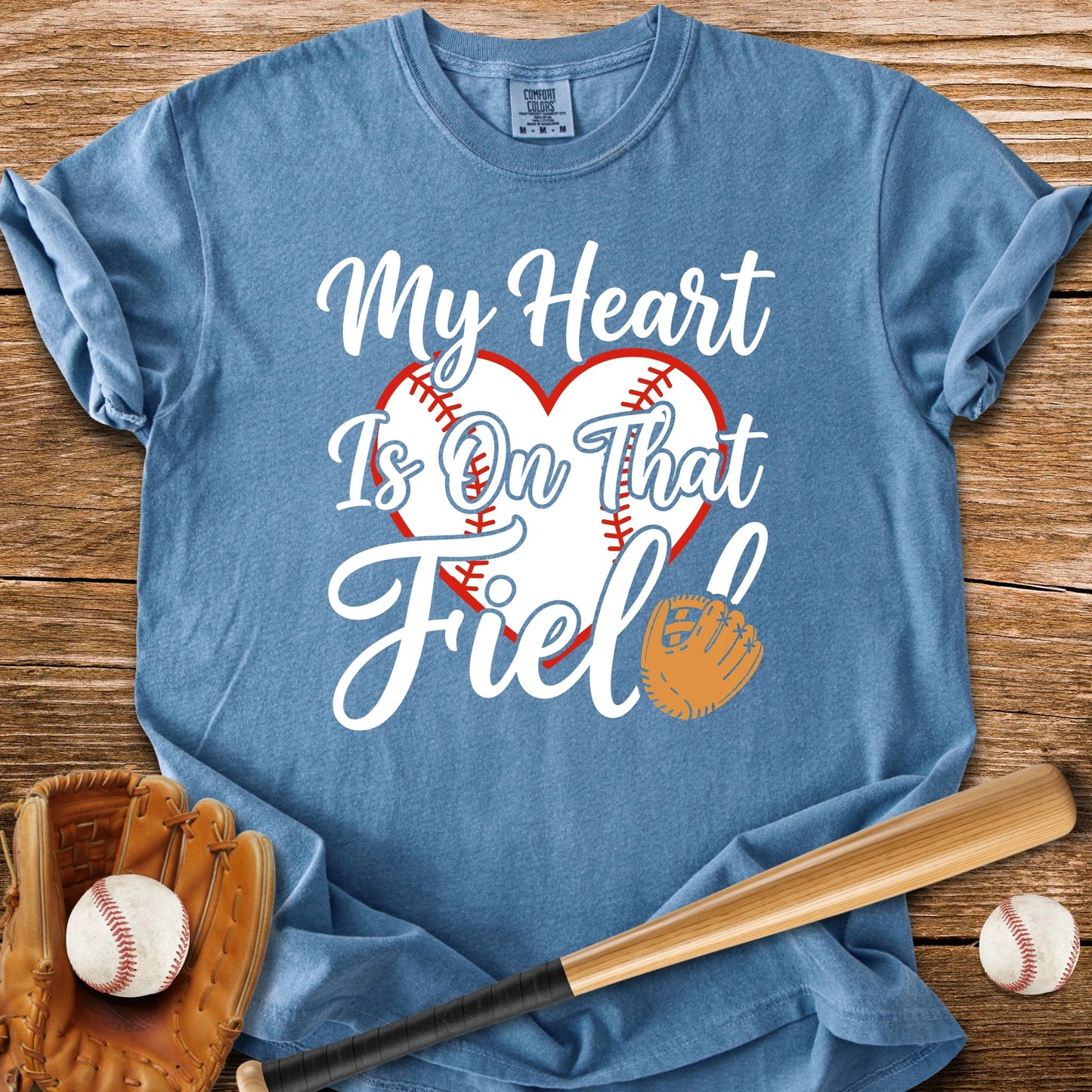 Baseball Mom Heart - HomeRun PrintsComfort Colors