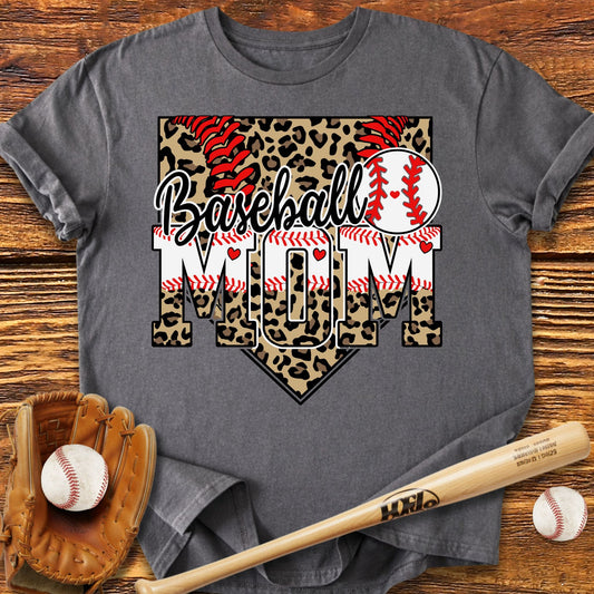 Baseball Mom Leopard T-Shirt - HomeRun PrintsT-Shirt