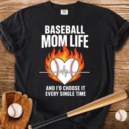 Baseball Mom Life Flame - HomeRun PrintsComfort Colors