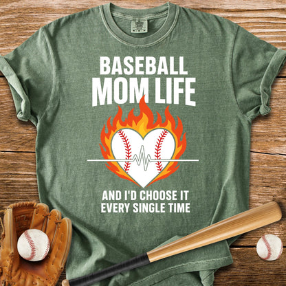 Baseball Mom Life Flame - HomeRun PrintsComfort Colors
