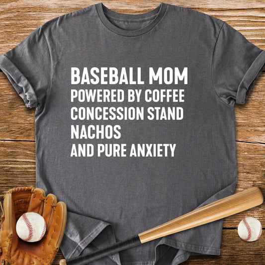 Baseball Mom Pure Anxiety - HomeRun PrintsT-Shirt