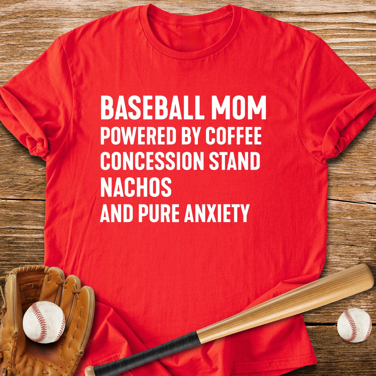 Baseball Mom Pure Anxiety - HomeRun PrintsT-Shirt