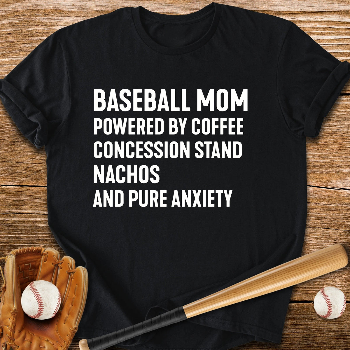 Baseball Mom Pure Anxiety - HomeRun PrintsT-Shirt