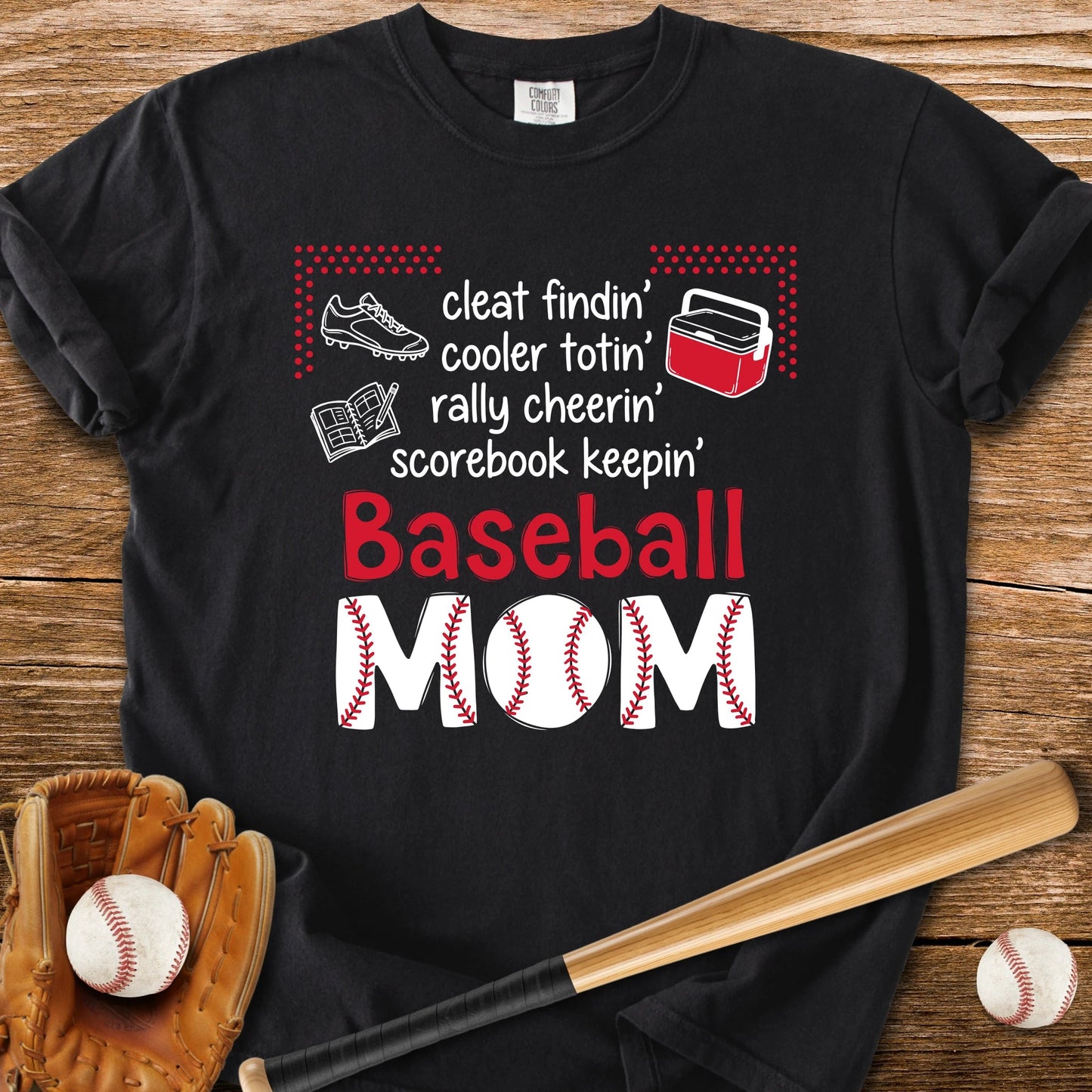 Baseball Mom Roll Call - HomeRun PrintsComfort Colors