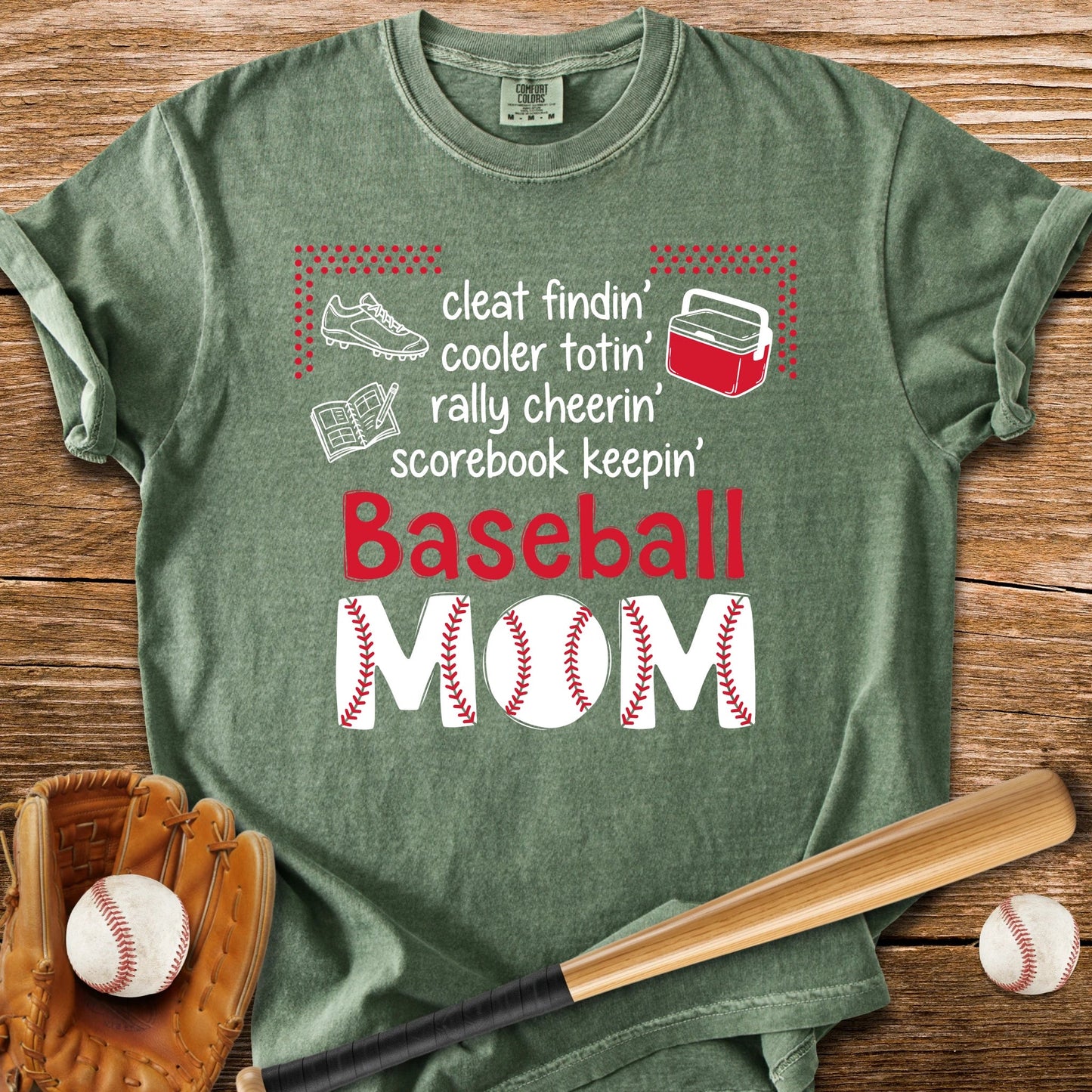 Baseball Mom Roll Call - HomeRun PrintsComfort Colors