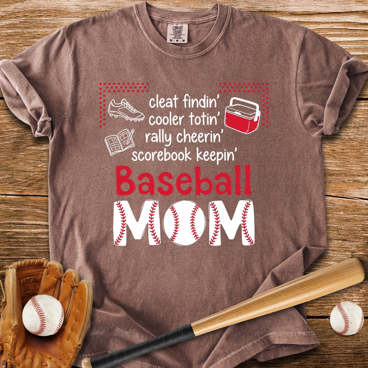 Baseball Mom Roll Call - HomeRun PrintsComfort Colors