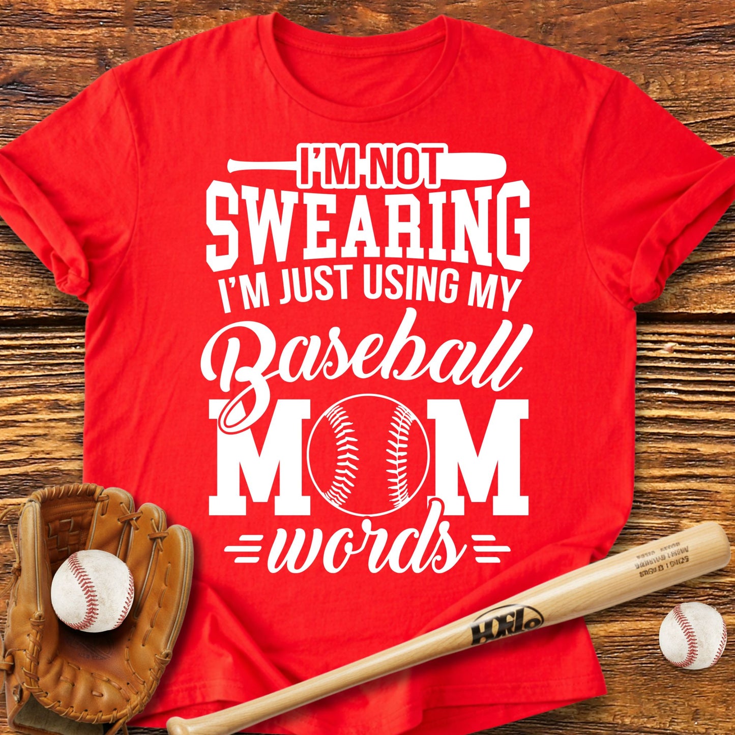 Baseball Mom Words T-Shirt - HomeRun PrintsT-Shirt