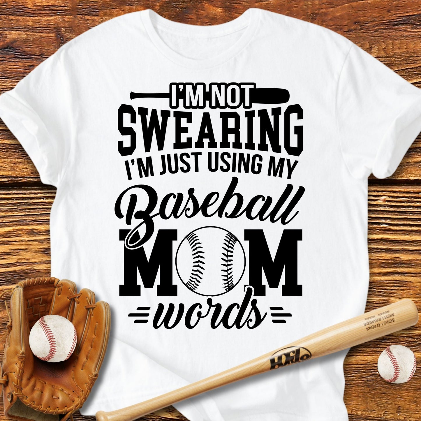 Baseball Mom Words T-Shirt - HomeRun PrintsT-Shirt