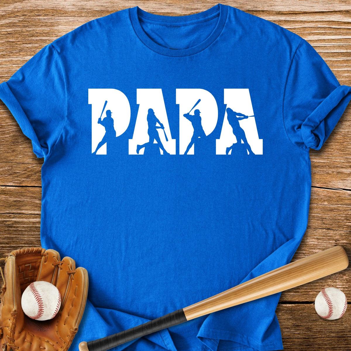 Baseball Papa Dad - HomeRun PrintsT-Shirt