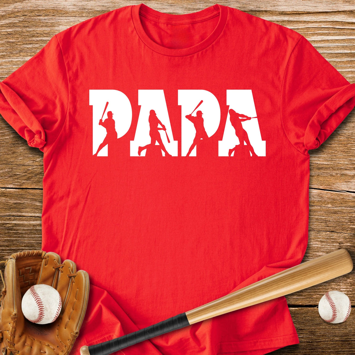 Baseball Papa Dad - HomeRun PrintsT-Shirt