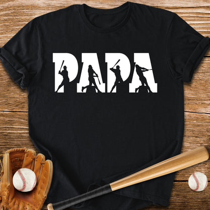 Baseball Papa Dad - HomeRun PrintsT-Shirt
