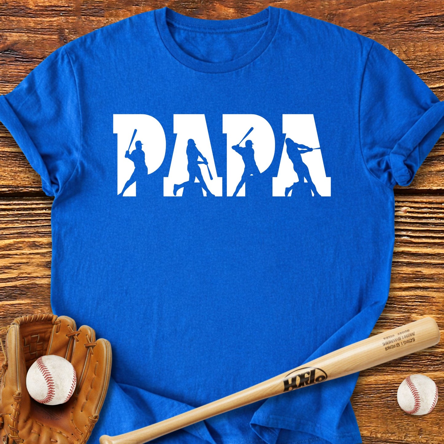 Baseball Papa Dad T-Shirt - HomeRun PrintsT-Shirt